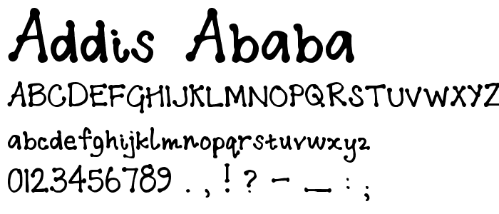 Addis Ababa font